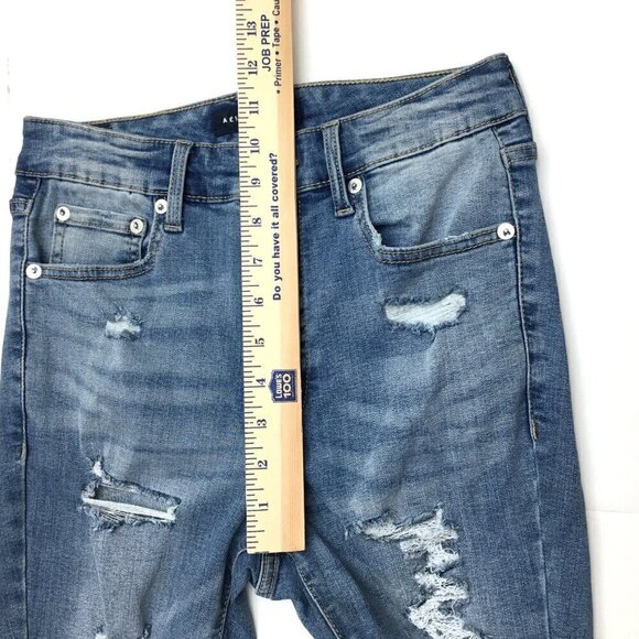 Aeropostale Women's Jeans Super High Rise Jegging Distressed Stretch size 6S - Picture 6 of 9
